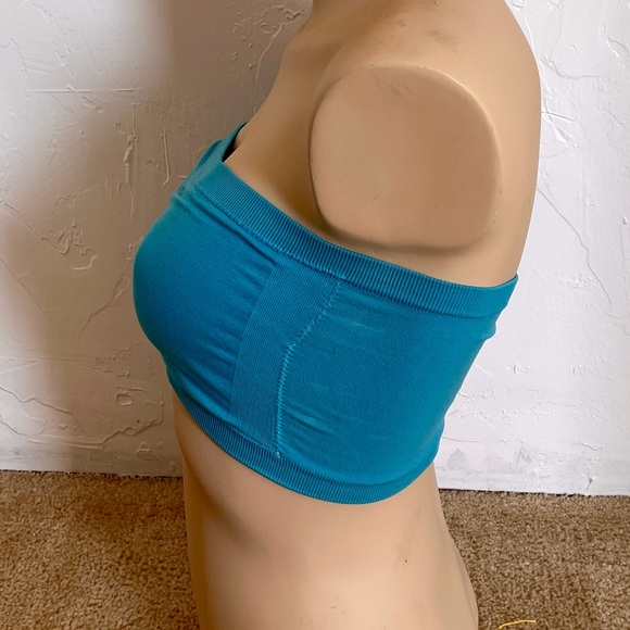 WET SEAL Bright BLUE Strapless BANDEAU Bralette TUBE TOP Size Medium - Picture 5 of 8